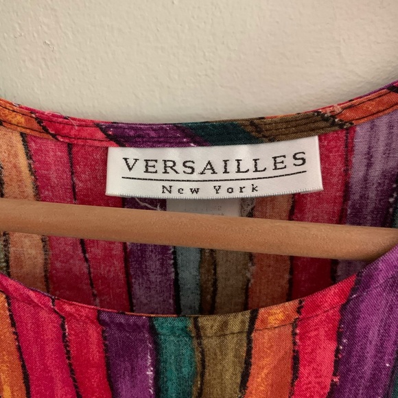 Vintage • striped rainbow tank top blouse fitted - Picture 5 of 6